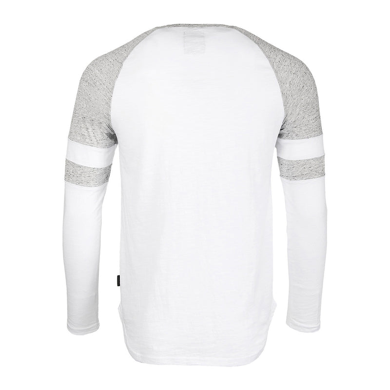 NEW ARRIVAL! - ZIMEGO Men’s Long Sleeve Athletic Contrast Stripes Arm Raglan Henley - ZGLS146 - DREAM SUPPLY by ZIMEGO
