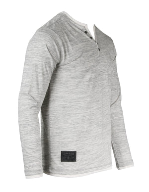 ZIMEGO Men’s Long Sleeve Double Layered Y-Neck Fashion Henley - ZGLS247