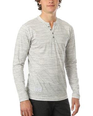 ZIMEGO Men’s Long Sleeve Double Layered Y-Neck Fashion Henley - ZGLS247