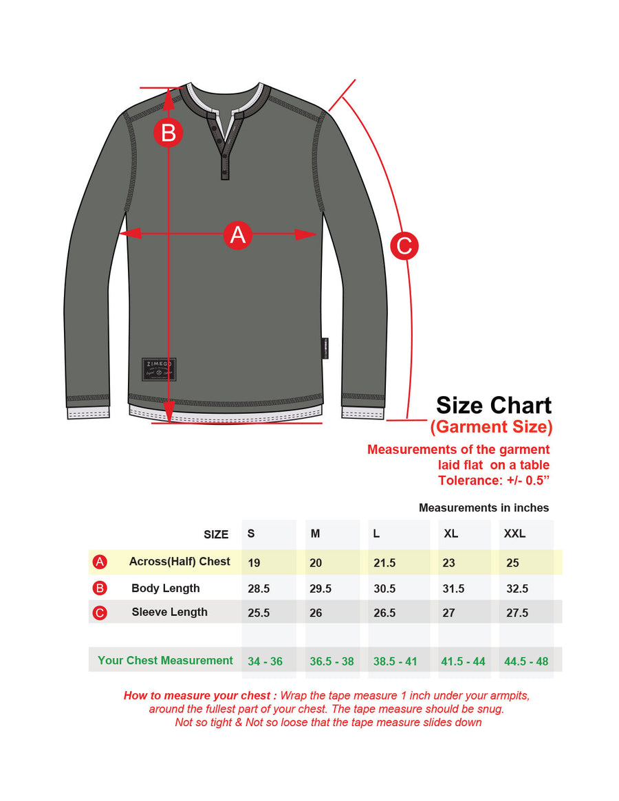 ZIMEGO Men’s Long Sleeve Double Layered Y-Neck Fashion Henley - ZGLS247 - DREAM SUPPLY by ZIMEGO