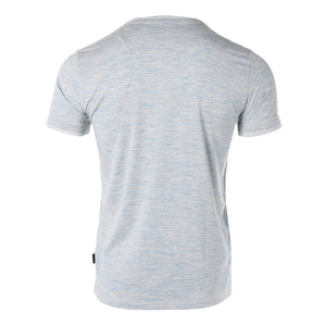 ZIMEGO Mens Short Sleeve Double Layered V-Neck Fashion Henley with Button Placket