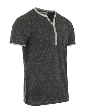 ZIMEGO Men's Henley T Shirts – Short Sleeve Contrast Neck and Hem Active Casual Fashion Tees Tops