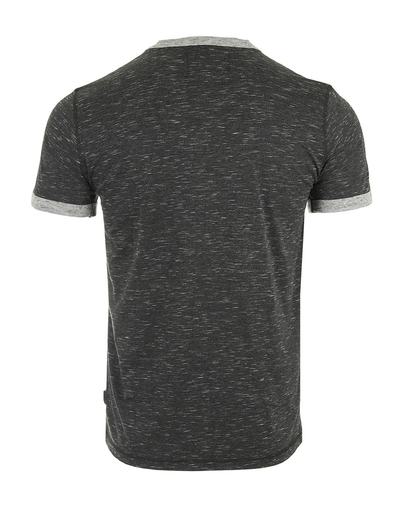 ZIMEGO Men's Short Sleeve Contrast Ringer Button Henley Casual Outfit Shirts